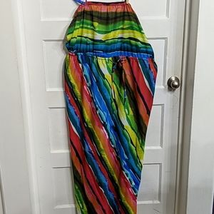 Lane Bryant rainbow maxi dress